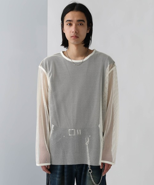 OVERメッシュカットプルオーバー(HARE) セール】OVERメッシュカットプルオーバー(HARE)（Tシャツ