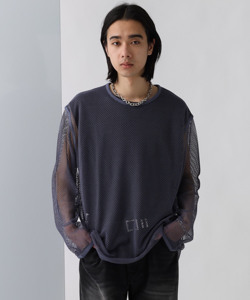 HARE（ハレ）の「OVERメッシュカットプルオーバー(HARE)（Tシャツ/カットソー・メンズ・ブラック/レッド/パープル/ホワイト・FREE）」の20枚目の写真