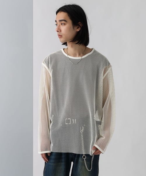 セール】OVERメッシュカットプルオーバー(HARE)（Tシャツ