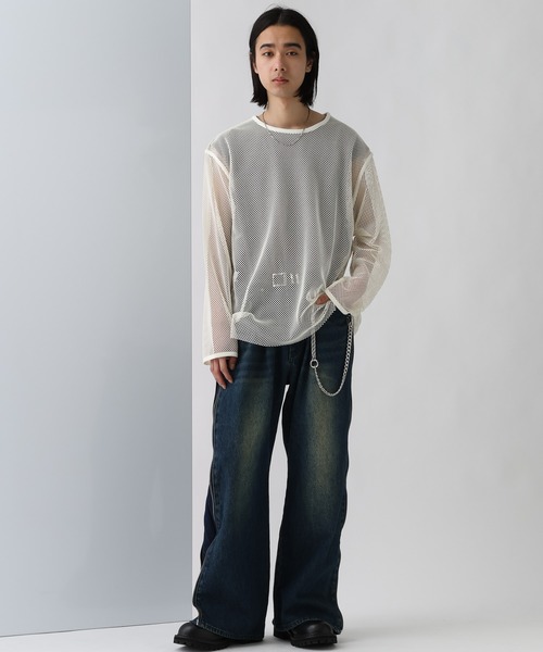セール】OVERメッシュカットプルオーバー(HARE)（Tシャツ