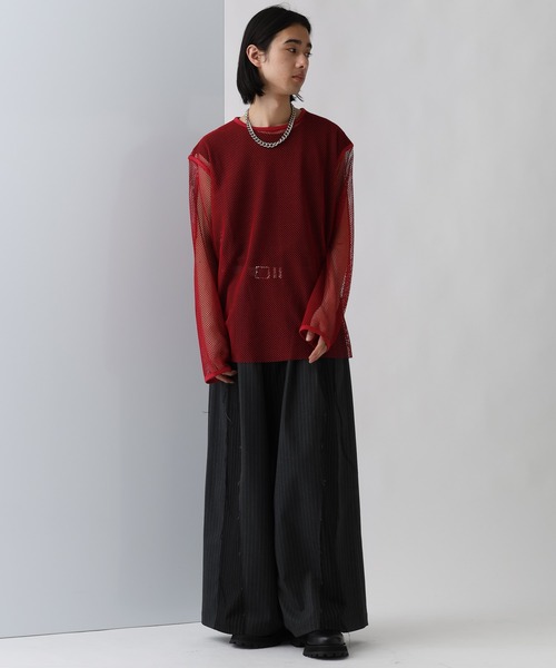 OVERメッシュカットプルオーバー(HARE) HARE tシャツ OVERメッシュカットプルオーバー(HARE) メンズ