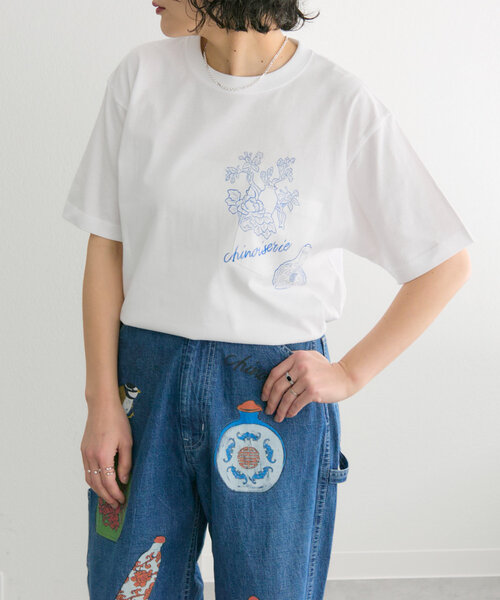 ear PAPILLONNER(イアパピヨネ)の「ペイントデニムパンツ【Work of Art × SUM1 STYLE (ワークオブアートケンダイ×スミスタイル)】(その他パンツ・レディース・ブルー・FREE)」の12枚目の写真