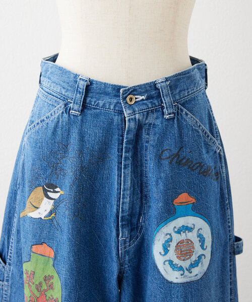 ear PAPILLONNER(イアパピヨネ)の「ペイントデニムパンツ【Work of Art × SUM1 STYLE (ワークオブアートケンダイ×スミスタイル)】(その他パンツ・レディース・ブルー・FREE)」の16枚目の写真