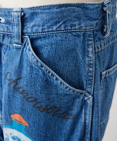 ear PAPILLONNER(イアパピヨネ)の「ペイントデニムパンツ【Work of Art × SUM1 STYLE (ワークオブアートケンダイ×スミスタイル)】(その他パンツ・レディース・ブルー・FREE)」の21枚目の写真