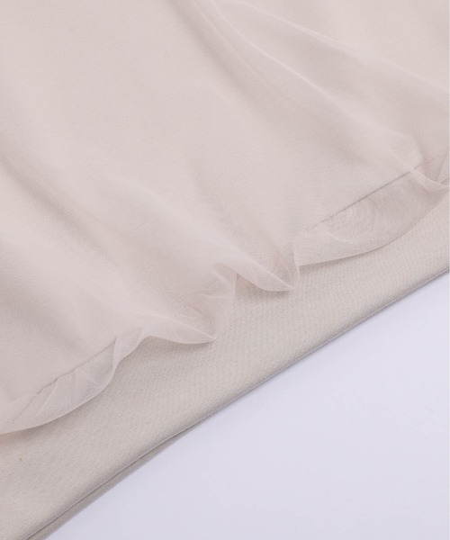 AMELY(エミリー)の「チュールレイヤードプルオーバー(Tシャツ/カットソー・レディース・ホワイト/ベージュ/ブラック・フリー)」の22枚目の写真