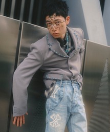 amok（アモク）の「HAND PAINTING DENIM PANTS（デニムパンツ）」