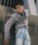 amok�i�A���N�j�́uHAND PAINTING DENIM PANTS�i�f�j���p���c�j�v�b���C�g�C���f�B�S�u���[