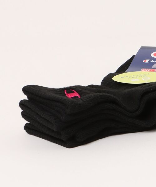 Champion(チャンピオン)の「CHAMPION/チャンピオン ソックス ウィメンズ 3足組 クォーターレングスソックス ノンパイル CWSCY203(ソックス/靴下・レディース・ブラック/ホワイト・S)」の3枚目の写真