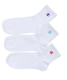 Champion | CHAMPION/チャンピオン ソックス ウィメンズ 3足組 クォーターレングスソックス ノンパイル CWSCY203(ソックス/靴下)