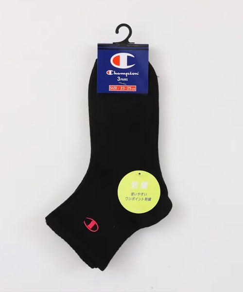 Champion(チャンピオン)の「CHAMPION/チャンピオン ソックス ウィメンズ 3足組 クォーターレングスソックス ノンパイル CWSCY203(ソックス/靴下・レディース・ブラック/ホワイト・S)」の13枚目の写真