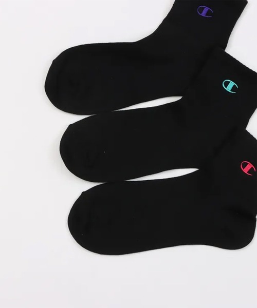 Champion(チャンピオン)の「CHAMPION/チャンピオン ソックス ウィメンズ 3足組 クォーターレングスソックス ノンパイル CWSCY203(ソックス/靴下・レディース・ブラック/ホワイト・S)」の12枚目の写真