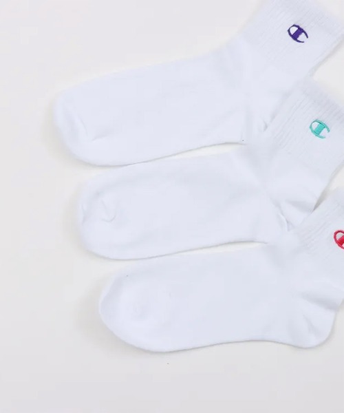 Champion(チャンピオン)の「CHAMPION/チャンピオン ソックス ウィメンズ 3足組 クォーターレングスソックス ノンパイル CWSCY203(ソックス/靴下・レディース・ブラック/ホワイト・S)」の8枚目の写真