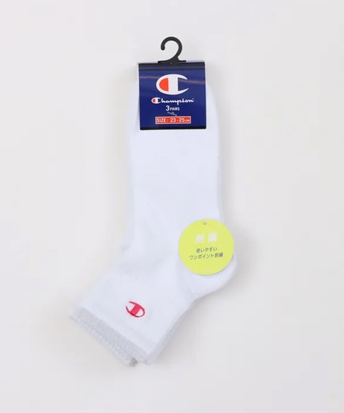 Champion(チャンピオン)の「CHAMPION/チャンピオン ソックス ウィメンズ 3足組 クォーターレングスソックス ノンパイル CWSCY203(ソックス/靴下・レディース・ブラック/ホワイト・S)」の9枚目の写真