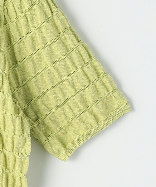 green label relaxing(グリーンレーベルリラクシング)の「シャーリング ポロニット カーディガン -ウォッシャブル-(カーディガン/ボレロ・レディース・オフホワイト/ネイビー/イエロー・FREE)」の19枚目の写真