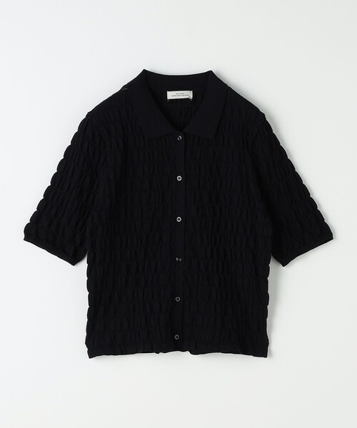 green label relaxing(グリーンレーベルリラクシング)の「シャーリング ポロニット カーディガン -ウォッシャブル-(カーディガン/ボレロ・レディース・オフホワイト/ネイビー/イエロー・FREE)」の22枚目の写真