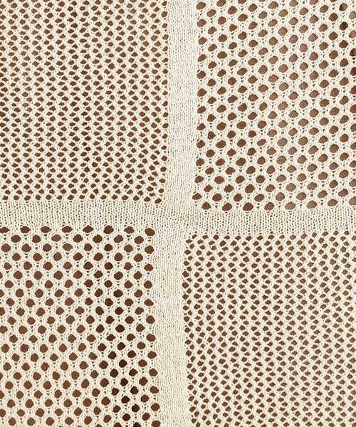 Cutie Blonde（キューティーブロンド）の「パッチワーク風ニット 巻きスカート（スカート・レディース・ブラック/アイボリー・00）」の4枚目の写真