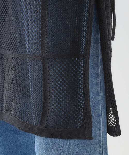 Cutie Blonde（キューティーブロンド）の「パッチワーク風ニット 巻きスカート（スカート・レディース・ブラック/アイボリー・00）」の12枚目の写真