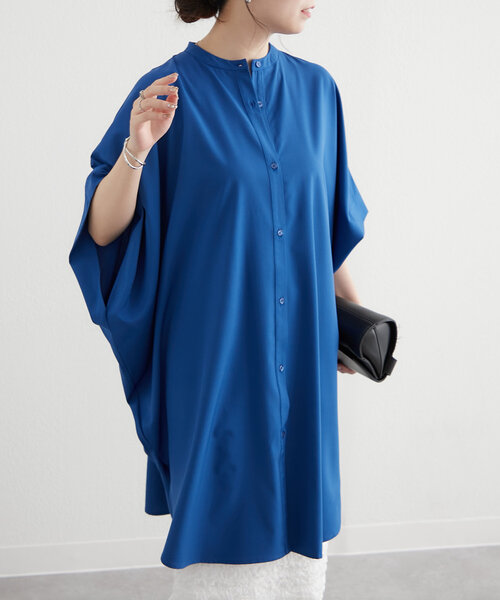 Another Branch olive des olive(アナザーブランチオリーブデオリーブ)の「【リバイバル】再生産決定!ドルマンBIGシャツ(シャツ/ブラウス・レディース・ブラック/オフホワイト/カーキ/ドット/ロイヤルブルー/ブラウン/その他11・FREE)」の5枚目の写真