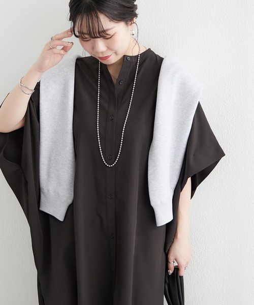 Another Branch olive des olive(アナザーブランチオリーブデオリーブ)の「【リバイバル】再生産決定!ドルマンBIGシャツ(シャツ/ブラウス・レディース・ブラック/オフホワイト/カーキ/ドット/ロイヤルブルー/ブラウン/その他11・FREE)」の3枚目の写真