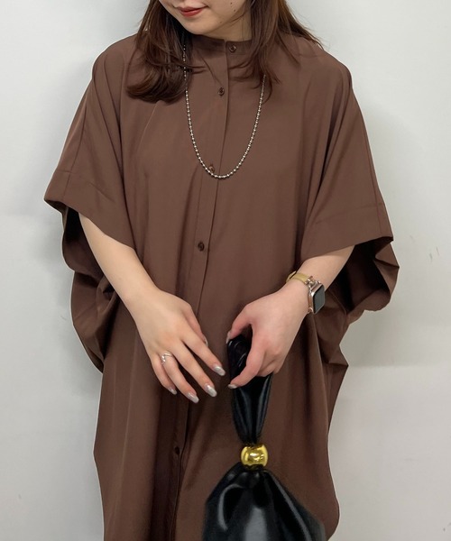 Another Branch olive des olive(アナザーブランチオリーブデオリーブ)の「【リバイバル】再生産決定!ドルマンBIGシャツ(シャツ/ブラウス・レディース・ブラック/オフホワイト/カーキ/ドット/ロイヤルブルー/ブラウン/その他11・FREE)」の19枚目の写真