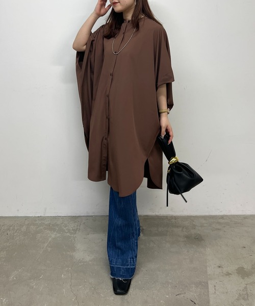 Another Branch olive des olive(アナザーブランチオリーブデオリーブ)の「【リバイバル】再生産決定!ドルマンBIGシャツ(シャツ/ブラウス・レディース・ブラック/オフホワイト/カーキ/ドット/ロイヤルブルー/ブラウン/その他11・FREE)」の20枚目の写真