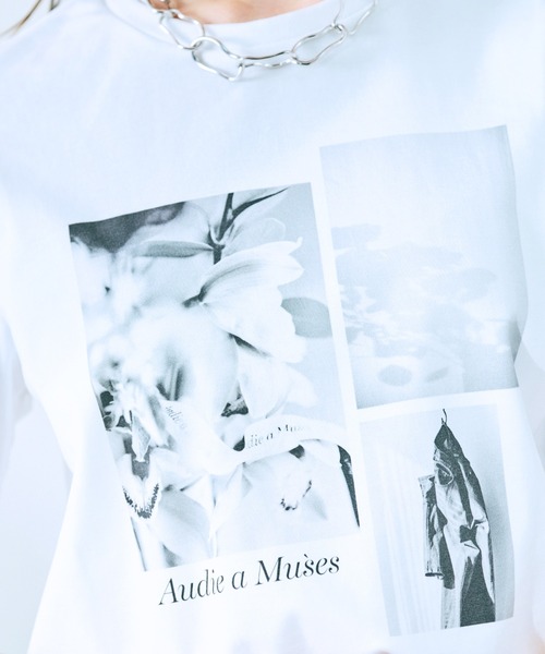 Audie a Muses(オーディアミューズ)の「フォトプリントTシャツ(Tシャツ/カットソー・レディース・ブラック/オフホワイト・42/38)」の12枚目の写真