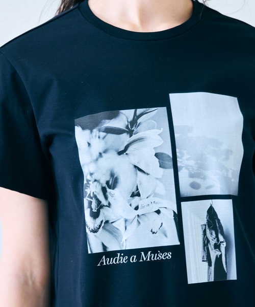 Audie a Muses(オーディアミューズ)の「フォトプリントTシャツ(Tシャツ/カットソー・レディース・ブラック/オフホワイト・42/38)」の13枚目の写真