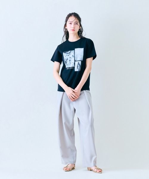 Audie a Muses(オーディアミューズ)の「フォトプリントTシャツ(Tシャツ/カットソー・レディース・ブラック/オフホワイト・42/38)」の15枚目の写真