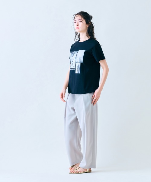 Audie a Muses(オーディアミューズ)の「フォトプリントTシャツ(Tシャツ/カットソー・レディース・ブラック/オフホワイト・42/38)」の16枚目の写真