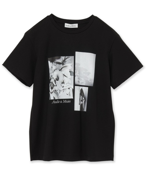 Audie a Muses(オーディアミューズ)の「フォトプリントTシャツ(Tシャツ/カットソー・レディース・ブラック/オフホワイト・42/38)」の22枚目の写真