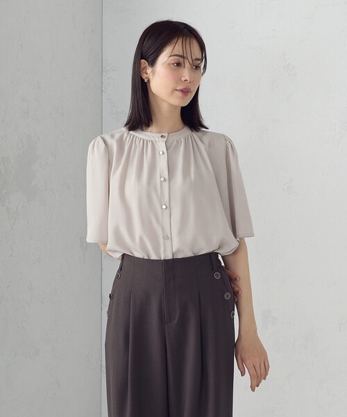COMME CA ISM / コムサイズム 前後２ＷＡＹ　ギャザーブラウス　 前後2WAY ギャザーブラウス（シャツ/ブラウス）｜COMME CA