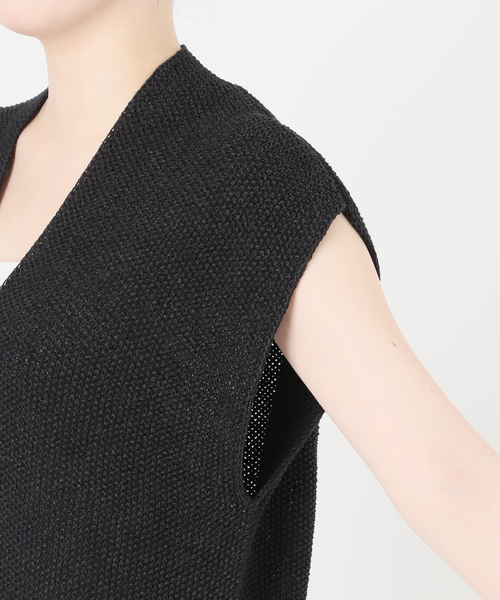 セール】ペーパーヤーンルーズニットベスト（ベスト）｜Spick & Span