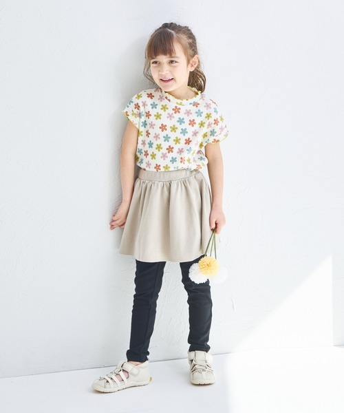 pairmanon（ペアマノン）の「【両側ポケット付き】10分丈 無地 スカート ドッキング スカッツ（レギンス/スパッツ・キッズ・ライトブルー/ブラック/ドット/ベージュ/グリーン系その他/ピンク・110/100/120/130/140/90）」の18枚目の写真