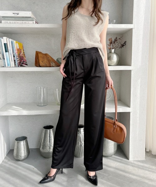 Ada.（エイダ）の「ウエストサイドリボン スラックス（スラックス・レディース・グリーン/ブラック・M/S）」の4枚目の写真