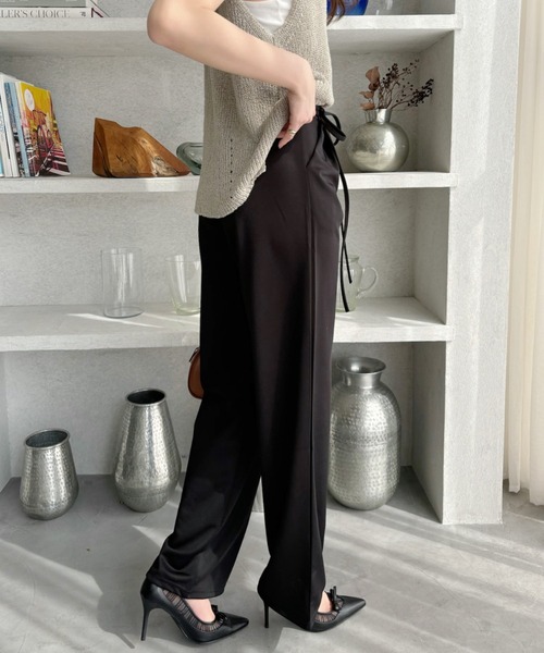 Ada.（エイダ）の「ウエストサイドリボン スラックス（スラックス・レディース・グリーン/ブラック・M/S）」の3枚目の写真