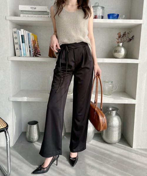 Ada.（エイダ）の「ウエストサイドリボン スラックス（スラックス・レディース・グリーン/ブラック・M/S）」の6枚目の写真