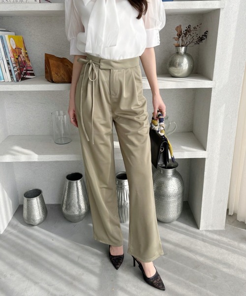 Ada.（エイダ）の「ウエストサイドリボン スラックス（スラックス・レディース・グリーン/ブラック・M/S）」の9枚目の写真