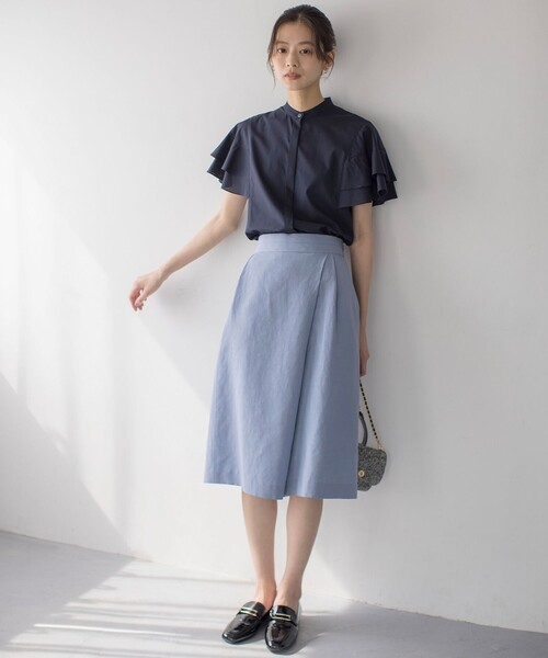組曲（クミキョク）の「ラップパンツ（その他パンツ・レディース・ベージュ系/ダルブルー系・2/3）」の2枚目の写真