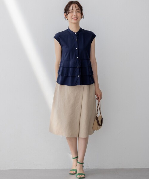 組曲（クミキョク）の「ラップパンツ（その他パンツ・レディース・ベージュ系/ダルブルー系・2/3）」の13枚目の写真