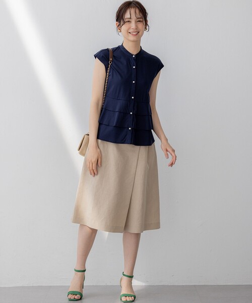 組曲（クミキョク）の「ラップパンツ（その他パンツ・レディース・ベージュ系/ダルブルー系・2/3）」の14枚目の写真