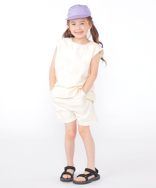 SHIPS（シップス）の「SHIPS KIDS:100cm～130cm / パイル ジャカード ノースリーブ TEE（タンクトップ・キッズ・ブルー系/オフホワイト・100/110/120/130）」の5枚目の写真