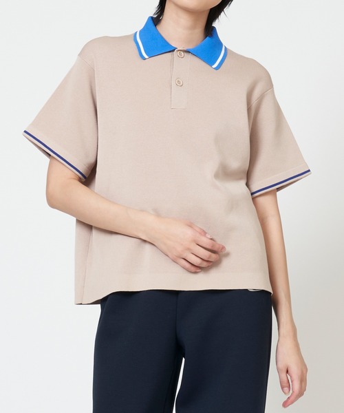 RYE TENDER(ライテンダー)の「RYE TENDER / ライテンダー SALEM POLO(ポロシャツ・レディース・ネイビー系/ベージュ系/スカイブルー系・0)」の1枚目の写真