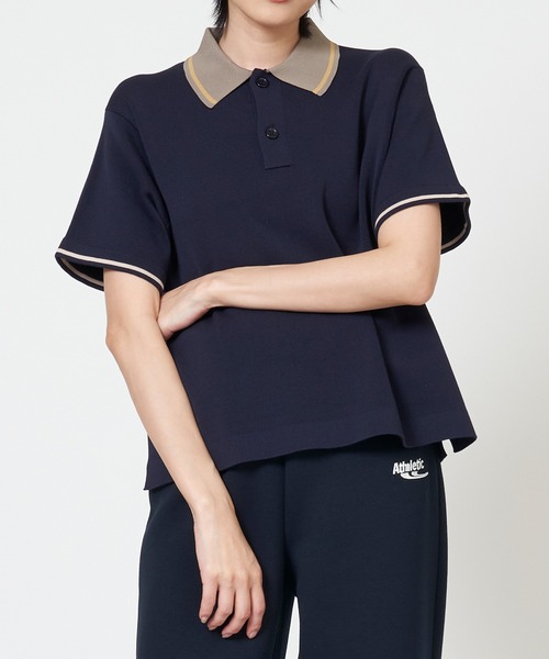 RYE TENDER(ライテンダー)の「RYE TENDER / ライテンダー SALEM POLO(ポロシャツ・レディース・ネイビー系/ベージュ系/スカイブルー系・0)」の3枚目の写真