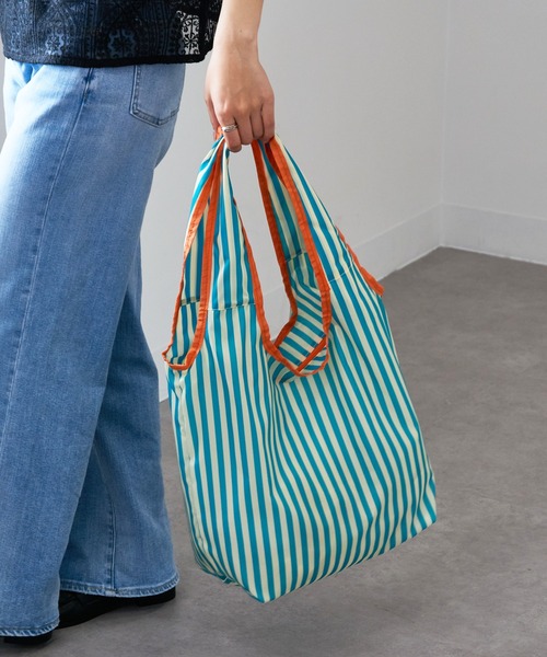 SETUP7（セットアップセブン）の「【SETUP7】コンパクトショッピングバック GLR（エコバッグ/サブバッグ・レディース・オレンジ/ピンク/ブルー/グリーン/サックスブルー/パープル/レオパード/グリーン系その他2・FREE）」の3枚目の写真