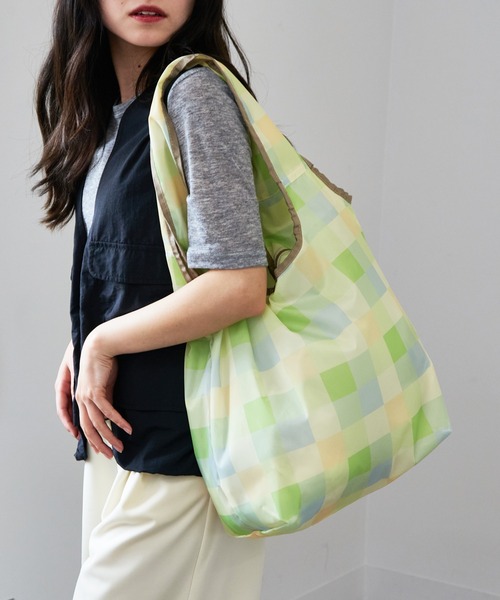 SETUP7（セットアップセブン）の「【SETUP7】コンパクトショッピングバック GLR（エコバッグ/サブバッグ・レディース・オレンジ/ピンク/ブルー/グリーン/サックスブルー/パープル/レオパード/グリーン系その他2・FREE）」の17枚目の写真