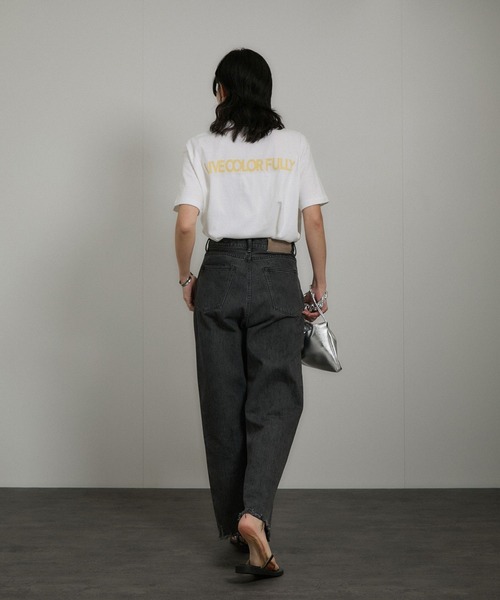 AMERICANA(アメリカーナ)の「【Americana(アメリカーナ)】ラフィー丸胴 ロゴプリントTシャツ / レタリングTシャツ(Tシャツ/カットソー・レディース・ホワイト系その他/スミクロ・FREE)」の9枚目の写真