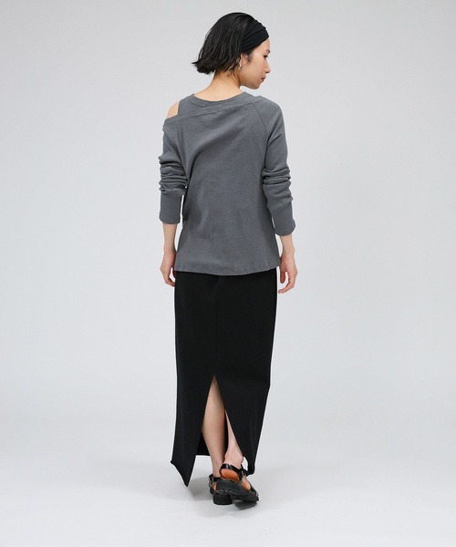 BABYLONE（バビロン）の「ヴィンテージライトリブカーディガン（カーディガン/ボレロ・レディース・チャコール/サンドベージュ/ブラック・フリー）」の14枚目の写真