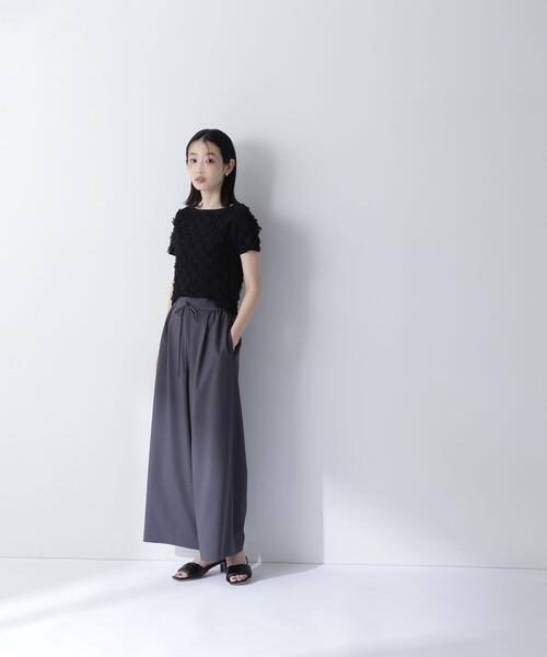 NATURAL BEAUTY BASIC(ナチュラルビューティーベーシック)の「◇フリンジコンパクトニット(ニット/セーター・レディース・オフホワイト/グレー/ブラック・FREE)」の4枚目の写真