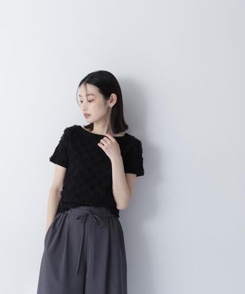 NATURAL BEAUTY BASIC(ナチュラルビューティーベーシック)の「◇フリンジコンパクトニット(ニット/セーター・レディース・オフホワイト/グレー/ブラック・FREE)」の5枚目の写真