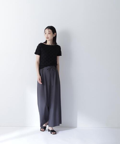 NATURAL BEAUTY BASIC(ナチュラルビューティーベーシック)の「◇フリンジコンパクトニット(ニット/セーター・レディース・オフホワイト/グレー/ブラック・FREE)」の6枚目の写真